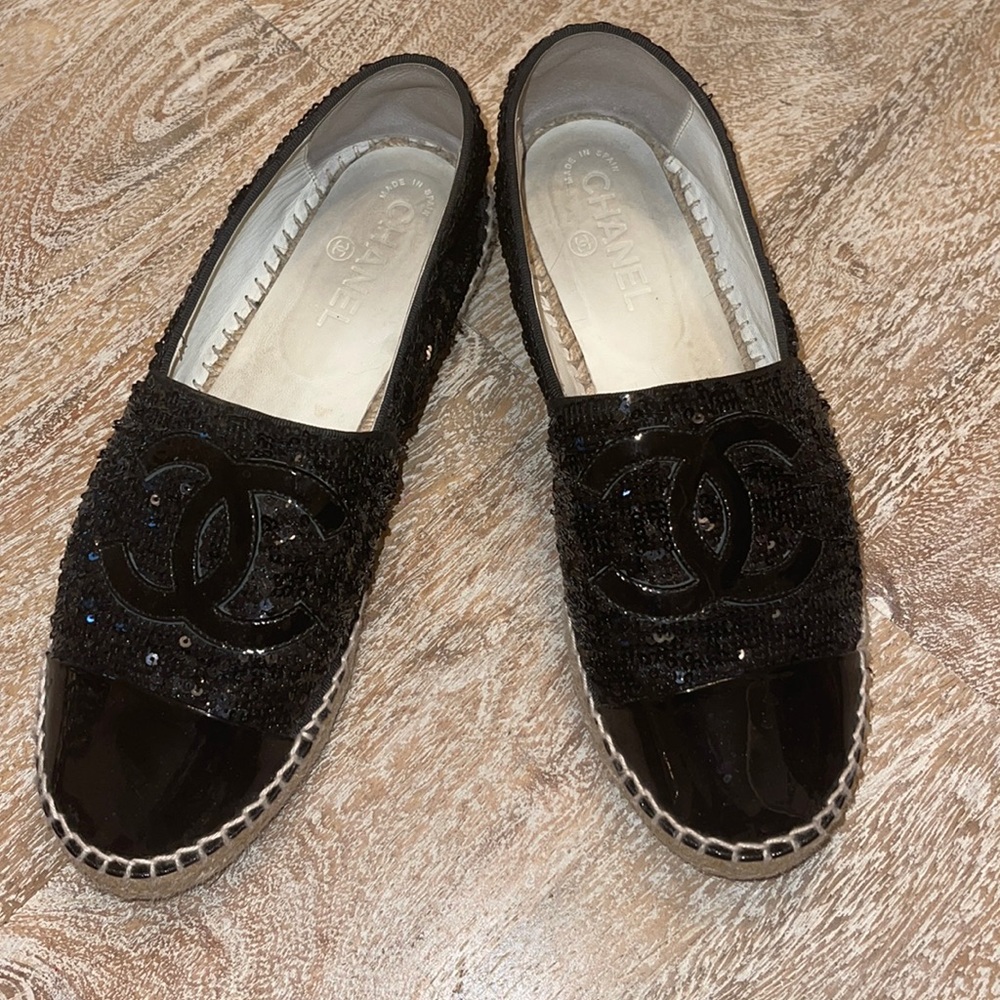 Authentic Chanel sequin espadrilles (RARE) - Picture 1 of 4